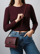 Cross Body Tas Caviar Leder Milano Rood caviar CA24061-vue-porte